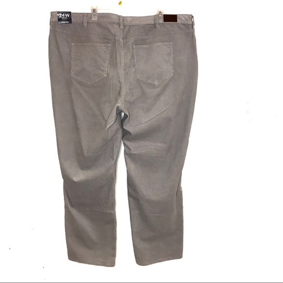 NWT Lands’ End Gray Corduroy Pants Slim Leg - Picture 7 of 7